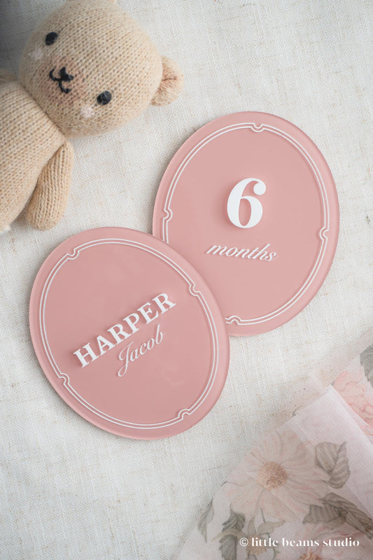 Classic Acrylic Baby Monthly Milestone Sign